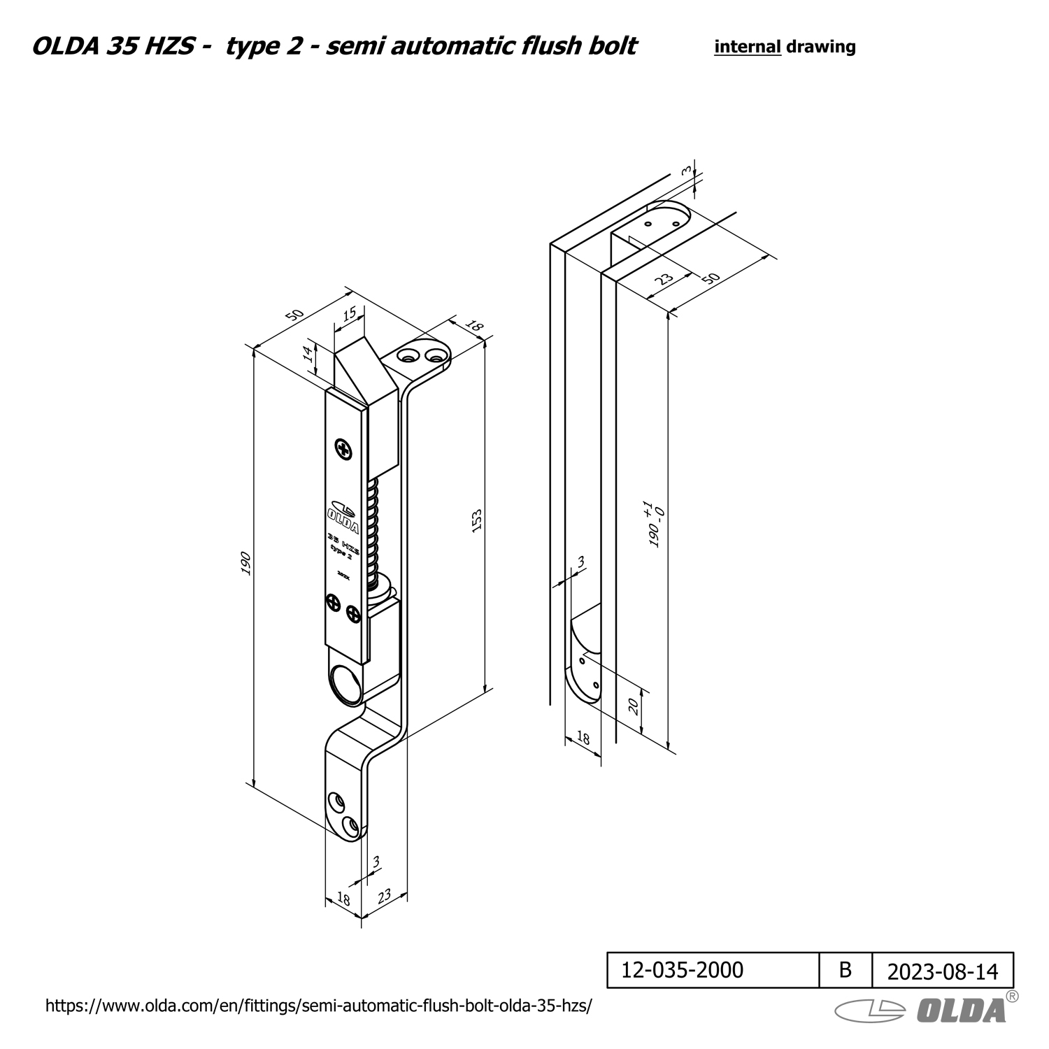 Halv-automatisk kantregel <br>OLDA 35 HZS
