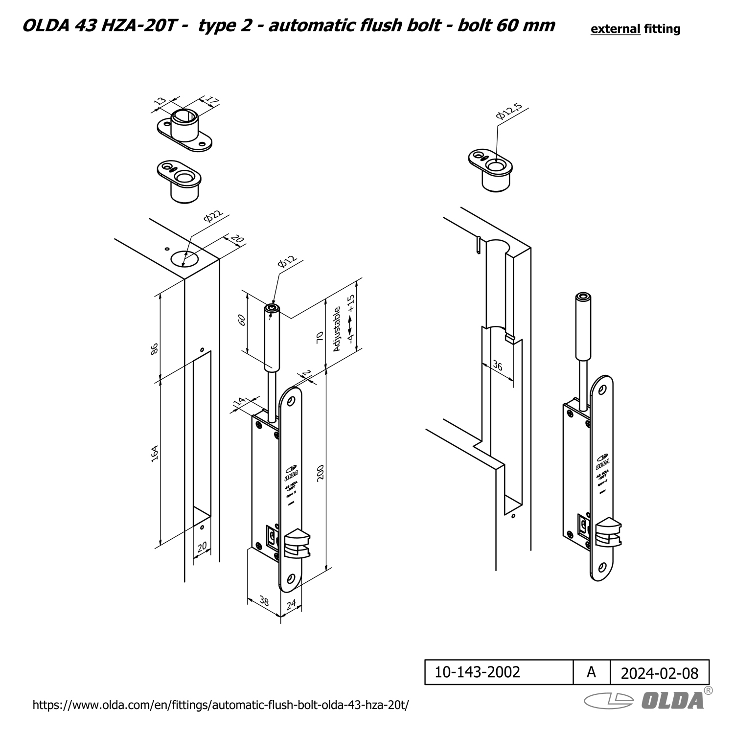 Automatisk kantregel <br>OLDA 43 HZA-20T