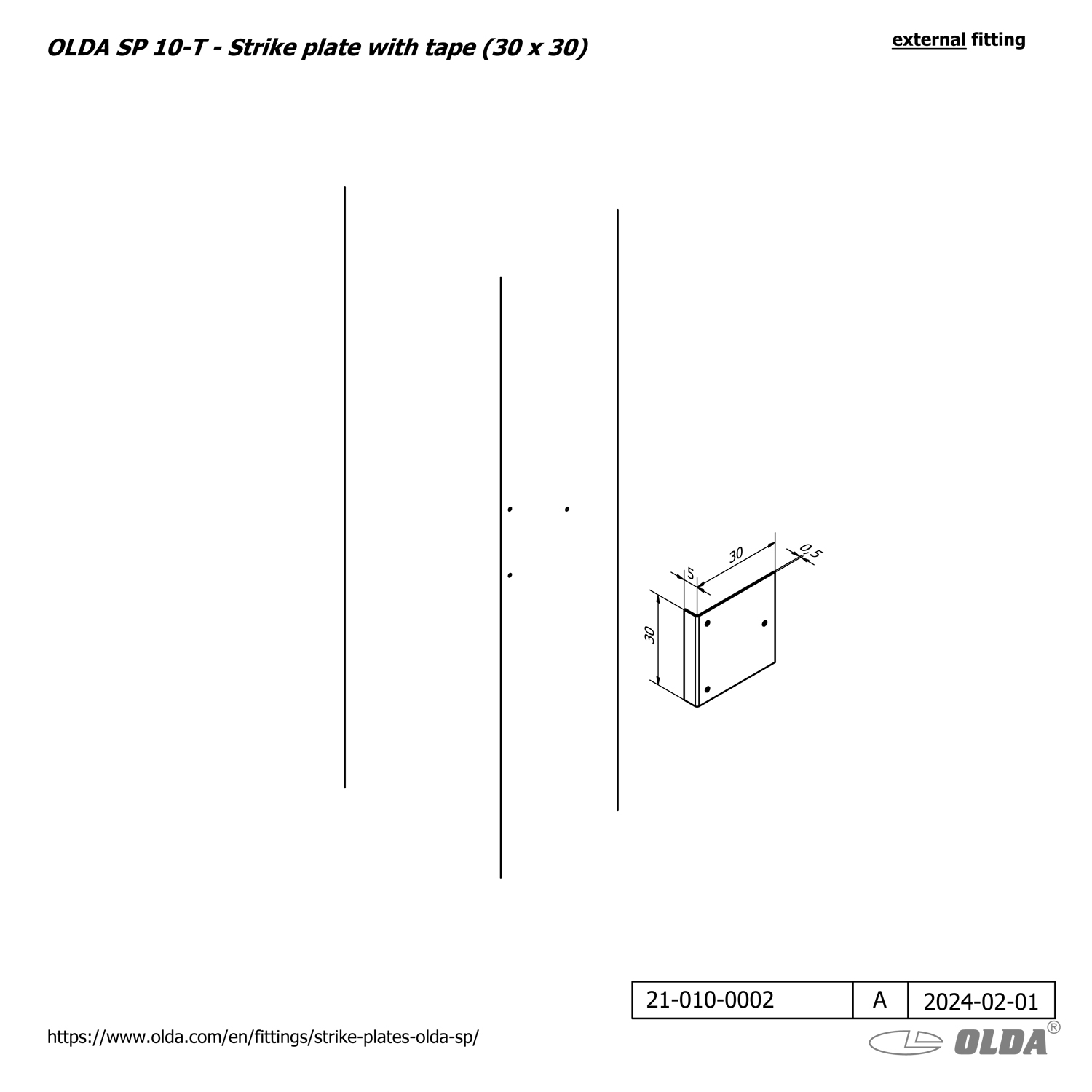 Strike plates OLDA SP