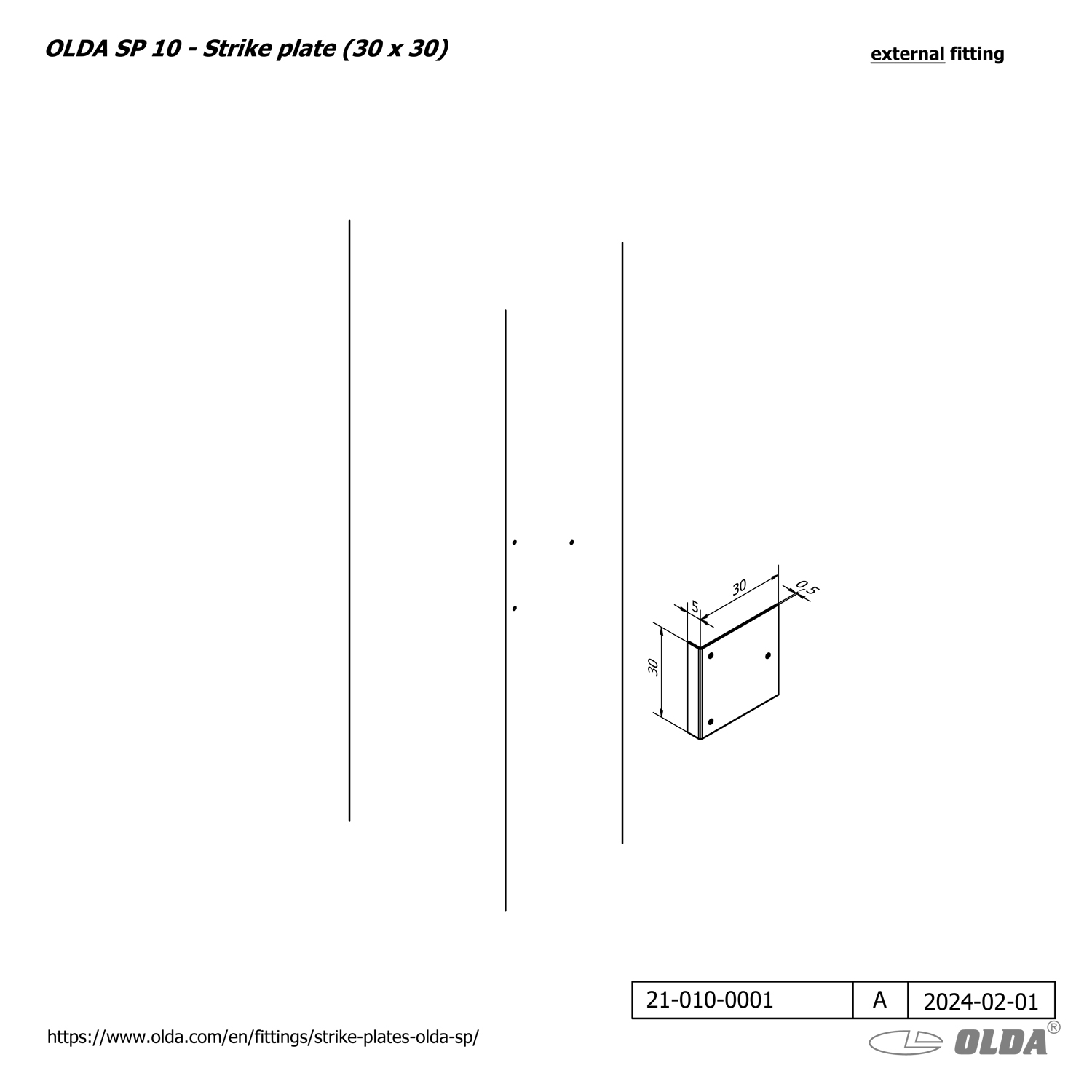 Strike plates OLDA SP